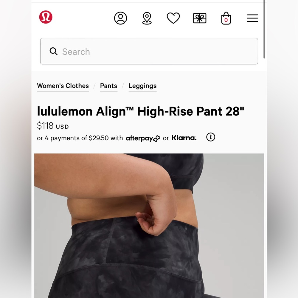 Authentic Lululemon high-rise align leggings in Diamond Dye Grey Graphite Grey